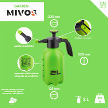 Carica l'immagine nel visualizzatore di Gallery, MIVOS Spruzzatore a Pressione 2 Litri - Spruzzatore da Giardino Premium, per Balcone, Terrazza e Giardino, per Piante - 