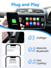 Carica l'immagine nel visualizzatore di Gallery, S2 Mini Adattatore CarPlay Wireless per iPhone, Converte Cablato in Wireless, USB e Type-C Plug and Play, Compatibile Au