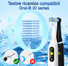 Carica l'immagine nel visualizzatore di Gallery, 8 Testine di Ricambio Compatibili con Oral-B iO Serie 2 3 4 5 6 7 8 9 10 + 8 Cappucci + Porta Testine con vano Spazzolin