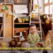 Carica l'immagine nel visualizzatore di Gallery, Bigzom Catena luminosa a LED con motivo animale, bianco caldo