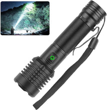 Carica l'immagine nel visualizzatore di Gallery, Torcia LED Ricaricabile 90000 lumen, Torcia LED Potente Tattica Ad Alto Lumen, Torcia Ad Alta Potenza, Super Luminosa, R