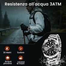 Carica l'immagine nel visualizzatore di Gallery, Orologio Uomo, Quarzo Analogico Orologi Uomo, Acciaio Inossidabile Impermeabile 30M, Funzione Calendario, Lancette Luminescenti, Abbinamento Elegante e Casual, Nero