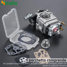 Carica l'immagine nel visualizzatore di Gallery, 15mm Carburatore per Decespugliatore 43cc 49cc 52cc compatibile con Florabest Decespugliator Multifunzione con Efco Dece