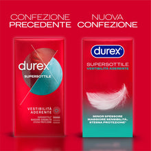 Carica l'immagine nel visualizzatore di Gallery, Durex SuperSottile, Preservativi Super Sottili, Vestibilità Aderente, 10 Profilattici