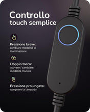 Carica l'immagine nel visualizzatore di Gallery, EDISHINE Lampada da Tavolo LED, RGB &amp; Bianco Caldo, Sync Musicale, Nera