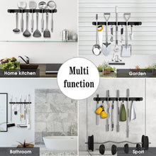 Carica l'immagine nel visualizzatore di Gallery, AceMining Porta Scope Parete 5 Supporti e 4 Ganci Nero Inossidabile Portascope da Muro