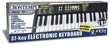 Carica l'immagine nel visualizzatore di Gallery, Bontempi 15 3780 KeyRhythm - Tastiera Digitale a 37 Tasti, Passo 2 cm con Funzione Apprendimento, Presa per Cuffie, USB-C, 480x150x40 mm, per Bambini e Principianti