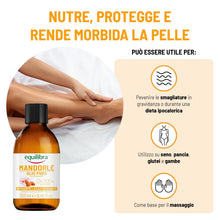 Carica l'immagine nel visualizzatore di Gallery, Equilibra Olio di Mandorle Dolci Puro, Nutriente ed Elasticizzante, 250 ml