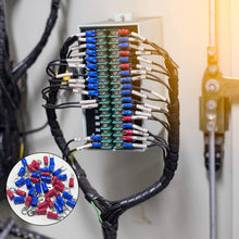Carica l'immagine nel visualizzatore di Gallery, Newaner 480 pezzi 30 tipi connettori capicorda elettrici ferro con isolanti, forcella vanga anello connettore con scatol