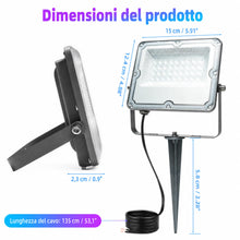 Carica l'immagine nel visualizzatore di Gallery, 2 Pezzi 24V Faretto LED da Esterno RGB con Picchetto, 30W, IP66