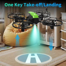 Carica l'immagine nel visualizzatore di Gallery, LE-IDEA Rimovibile Drone con Modalità Competizione a Infrarossi per Principianti, Mini Drone con 3D-Flip Decollo/Atterraggio con un 1 Pulsante 3 Modalità di Velocità, Velivolo Didattico con 2 Batterie
