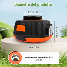 Carica l'immagine nel visualizzatore di Gallery, Testina per decespugliatore P25, adatta per McCulloch B26PS T26CS MT260CLS