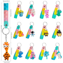 Carica l'immagine nel visualizzatore di Gallery, 28 Portachiavi Animale con Pop Fidget Toys Antistress,Portachiavi Bambini Gadget Compleanno Bambini ,Regalini Fine Festa Compleanno Perfetti per Ragazzi e Ragazze