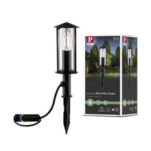 Carica l'immagine nel visualizzatore di Gallery, Paulmann 94323 Plug &amp; Shine Lampada da esterni LED Minipoller Classic IP44 incl. 1x2 Watt dimmerabile chiaro metallo 300