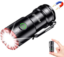 Carica l'immagine nel visualizzatore di Gallery, Blukar Torcia LED Mini Ricaricabile, EDC con Base Magnetica e Clip