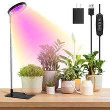 Carica l'immagine nel visualizzatore di Gallery, LED Luci per piante da tavolo, luce per da interno 6000K con timer 3/9/12H, 10 livelli di luminosità, 3 modalità di luce