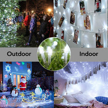 Carica l'immagine nel visualizzatore di Gallery, NEXVIN Luci Albero di Natale Bianco Freddo 20M 200LED Catena Luminosa con 8 Modalità, Funzione Timer e Memoria, Collegabile, Luci Natalizie da Esterno ed Interno, Cavo Trasparente