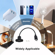 Carica l'immagine nel visualizzatore di Gallery, Prolunga USB C 3.2 per Montaggio a Pannello 20Gbps Cavo Prolunga USB C Maschio Femmina per Laptop, Tablet, Cellulare (Ne