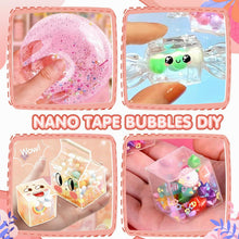Carica l'immagine nel visualizzatore di Gallery, Nano Tape Bubble Kit, 65 Pezzi Nano Bolle Kit per Bambini, Bubble DIY Craft Kit, Artigianato Fai Da Te Giocattoli per Ba