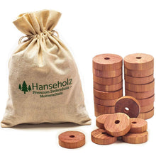 Carica l'immagine nel visualizzatore di Gallery, 40x Repellente antitarme biologico naturale e sacchetto di cotone - Certificato FSC® - Prodotto naturale 100% biologico 