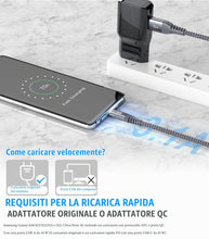 Carica l'immagine nel visualizzatore di Gallery, Cavo USB C [3-Pezzi,1m2m3m] Cavo Tipo C di Ricarica Rapida per i phone 15 Plus Pro Max,Samsung Galaxy S23/S22/S21,Sony,X