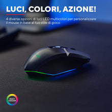 Carica l&#39;immagine nel visualizzatore di Gallery, Trust Gaming GXT 110 Felox Mouse Gaming Wireless Ricaricabile, 80 Ore di Autonomia, 800-4800 DPI, Illuminazione LED, 6 Pulsanti, Mouse Senza Fili RGB per Computer, Laptop, Windows - Nero