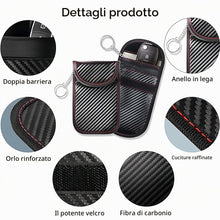 Carica l'immagine nel visualizzatore di Gallery, Confezione da 2 custodia protettiva per keyless, per bloccare il segnale delle chiavi dell'auto,tasche per chiave auto, 