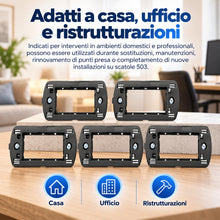 Carica l'immagine nel visualizzatore di Gallery, Topolenashop 5 Supporti Compatibili BTicino Living International e Living Light – Telai per Placche, Interruttori e Frut