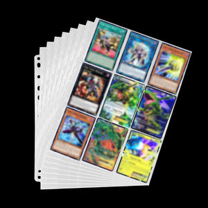 Relota 40 pagine raccoglitore carte doppia faccia con 720 tasche, buste per carte trasparenti, carte collezionabili 11 fori, Pagine album Buste per Pokemon, carte basket/calcio, Carte da Gioco