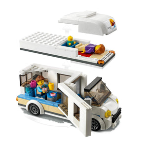 LEGO City Camper delle Vacanze, Modellino da Costruire di Roulotte Giocattolo con Minifigure e Accessori, Giochi per Bambini e Bambine da 5 Anni in su, Idee Regalo di Compleanno 60283