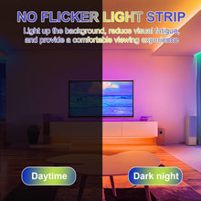 Carica l'immagine nel visualizzatore di Gallery, Striscia LED da 1 m, 30 LED, telecomando a 24 pulsanti, IP65 resistente all'acqua, 16 colori e 4 modalità, illuminazione