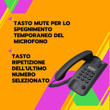 Carica l'immagine nel visualizzatore di Gallery, SAIET Telefono Fisso, Display, Grigio