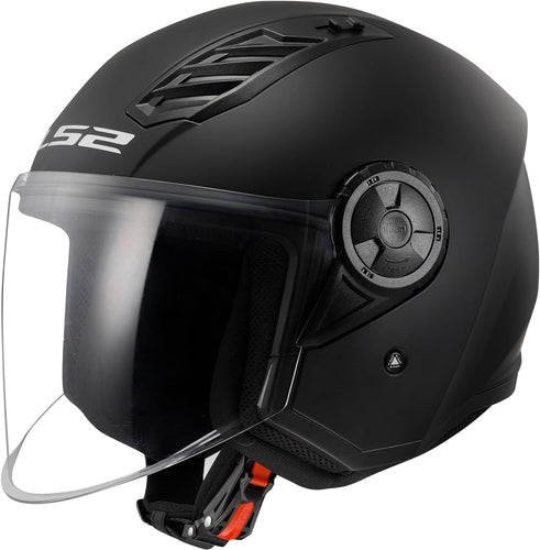 LS2, casco moto jet Airflow nero opaco, M