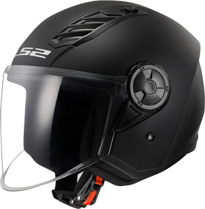 LS2, casco moto jet Airflow nero opaco, M