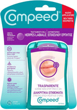 Carica l'immagine nel visualizzatore di Gallery, Compeed Cerottini Trasparenti per Herpes Labiale, Cerotti, 15 Unità