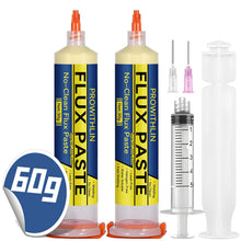 Carica l'immagine nel visualizzatore di Gallery, prowtihlin Stagno per Saldare 60ml, 2 Pezzi Paste per saldatura con 2 Aghi, 1 Spingitore &amp; 1 Siringa - 60g Flussante per
