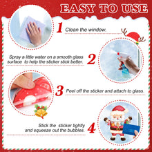 Carica l'immagine nel visualizzatore di Gallery, Adesivi Natalizi per Finestre,9 Fogli Vetrofanie Natalizie Riutilizzabili,Rimovibile Decorazioni Natalizie Vetrine Statici in PVC,DIY Stickers Natale Bambini per Addobbo Natale