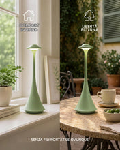 Carica l'immagine nel visualizzatore di Gallery, LuminexDesigns Set 2 Lampade da Tavolo LED Senza Fili Verde AVEL TL15