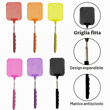 Carica l'immagine nel visualizzatore di Gallery, Scacciamosche, 6 pezzi Estensibile Scacciamosche, Scacciamosche Manuale,Portatile Scacciamosche Plastica, per Mosche, Za