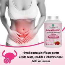 Carica l'immagine nel visualizzatore di Gallery, D-Mannosio Puro 2200 mg con Mirtillo Rosso – 180 Capsule | Integratore Donna e uomo per Vie Urinarie e Cistite | Support