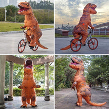 Carica l'immagine nel visualizzatore di Gallery, JASHKE Costume Dinosauro Gonfiabile Tuta T-rex Gonfiabile Costumi Trex Gonfiabili Travestimento Dnosauro per Adulti