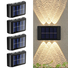 Carica l'immagine nel visualizzatore di Gallery, Flintronic 4 Pezzi Lampada da Parete Solare, Lampade Solari Regolabili con 6 LED a Lampada Calda, Luci Solari da Esterno