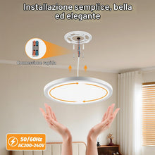 Carica l'immagine nel visualizzatore di Gallery, Oumida 30CM Plafoniera LED Soffitto Dimmerabile, 24W 2800LM Lampada led soffitto con Telecomando, Luce Notturna 1800k, P