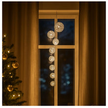 Carica l'immagine nel visualizzatore di Gallery, com-four® set da 2 catene luminose LED con 8 sfere, decorazione luminosa