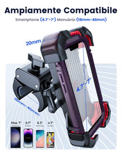 Carica l'immagine nel visualizzatore di Gallery, JOYROOM 2024 Supporto Telefono Bicicletta, [1s Blocco][100mph Militare Antivibrante] Porta Cellulare Moto, [5s Installazione ] Universale Manubrio Holder per iPhone 15, Samsung S24, 4,7-7" Smartphone