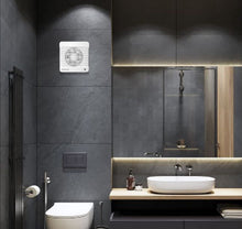 Carica l'immagine nel visualizzatore di Gallery, 100 mm ventola estrazione ventilazione standart + Valvola di non Ritorno Aria + zanzariera integrata, 78 m³ /h,7 W,dB(A)