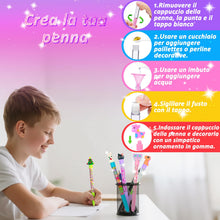 Carica l'immagine nel visualizzatore di Gallery, MOMUSE Laboratorio Delle Penne 50 Accessori, Kit Creativo per Creare Penne Fabbrica, Lavoretti Creativi per Bambini 6 Anni, Idee Regalo per Ragazze 6 7 8 9 10 anni