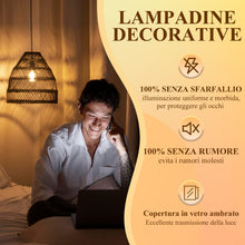 Carica l'immagine nel visualizzatore di Gallery, Luxvista Lampadina LED E14 1,5W Luce Calda 2200K, Stile Vintage Ambra, Equivalente a 20W, Forma Piccola G40 per Lampadar