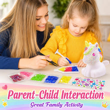 Carica l'immagine nel visualizzatore di Gallery, HappyGoLucky Unicorno Bambina Regalo, Kit Lavoretti Creativi per Bambini LED Luce Notturna, 4D Diamond Painting Kit Comp