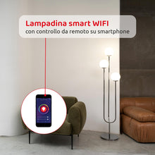Carica l'immagine nel visualizzatore di Gallery, Hom-io | Lampadina Smart LED e27, WiFi-RGBW, 1055 lumen, Luce Dimmerabile, Multicolore RGB e Bianco 2700 K, Compatibile 